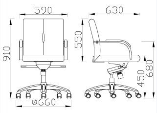 XW-113職員辦公椅參數